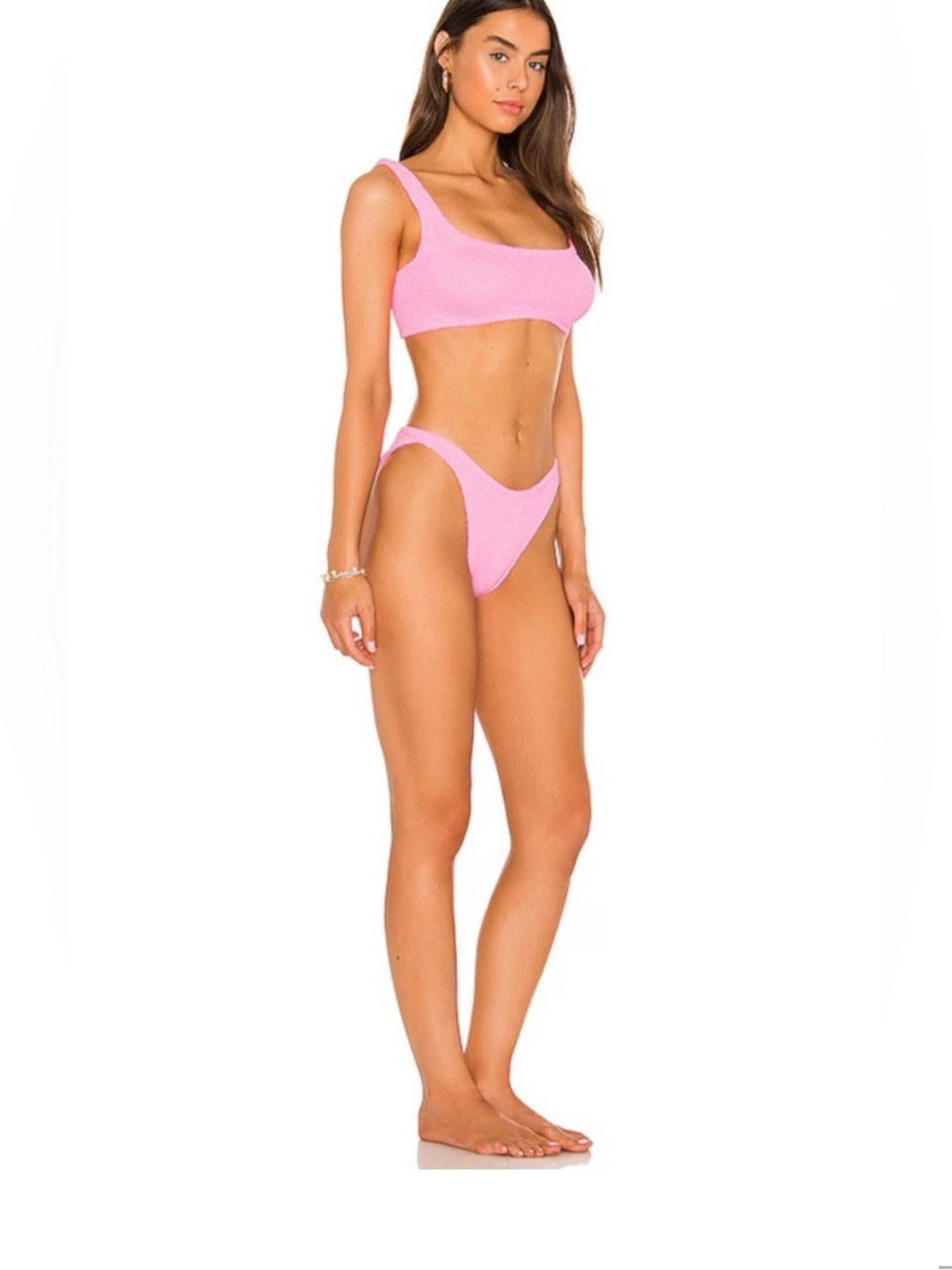 Hunza G Xandra Bikini Set Crinkle Bubblegum Pink OS